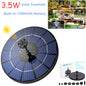 Solar Fountain Pump with 1500mAh Battery - 3.5W Floating Water Pump for Bird Baths with 6 Nozzles